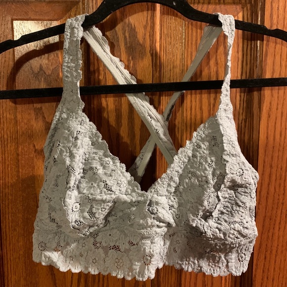 aerie Other - Aerie Gray Cross Back Bralette